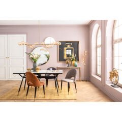 Mirror Curve Round Brass Ayna 100 cm