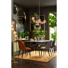 Mirror Curve Round Brass Ayna 100 cm
