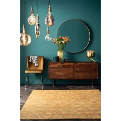 Mirror Curve Round Brass Ayna 100 cm