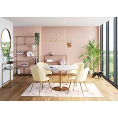 Mirror Curve Round Brass Ayna 100 cm