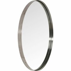 Mirror Curve Round Steel Nature Ayna 100 cm