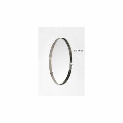 Mirror Curve Round Steel Nature Ayna 100 cm