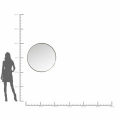 Mirror Curve Round Steel Nature Ayna 100 cm