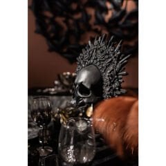 King Skull Black Dekoratif Obje