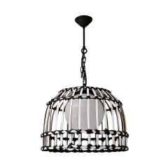 Martin Siyah Beyaz Rattan Sarkıt Avize