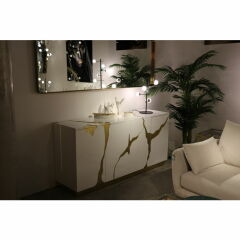 Mirror Curve Rectangular Brass Ayna 70x200 cm
