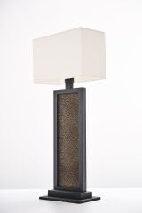 Antrasit Metal Şapkalı Abajur Beyaz