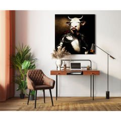 Knight Cow Tablo 120x120 cm