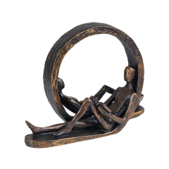 Polyester Biblo Kitap Okuyan Sevgili Çift Eskitme