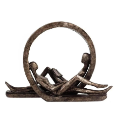 Polyester Biblo Kitap Okuyan Sevgili Çift Eskitme