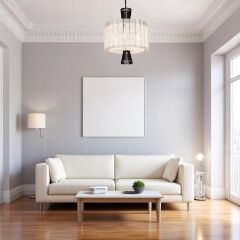 Vinna Taşlı Siyah Avize