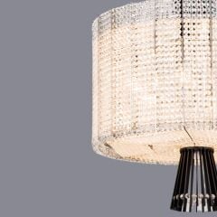 Vinna Taşlı Siyah Avize