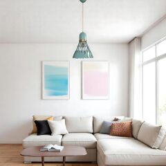 Leaf Turkuaz Sarkıt Avize