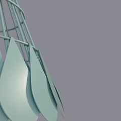 Leaf Turkuaz Sarkıt Avize