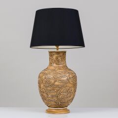 Eskitme Abajur Kahve