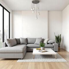 Nela 6 Başlıklı Glop Krom Sarkıt Avize