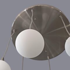 Nela 6 Başlıklı Glop Krom Sarkıt Avize