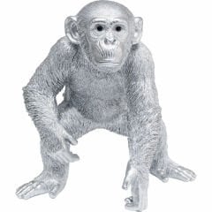 Playing Ape Silver Dekoratif Obje 50cm