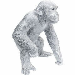 Playing Ape Silver Dekoratif Obje 50cm