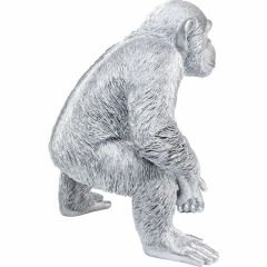 Playing Ape Silver Dekoratif Obje 50cm