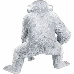Playing Ape Silver Dekoratif Obje 50cm