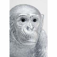Playing Ape Silver Dekoratif Obje 50cm