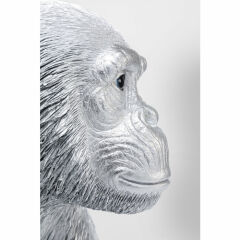 Playing Ape Silver Dekoratif Obje 50cm