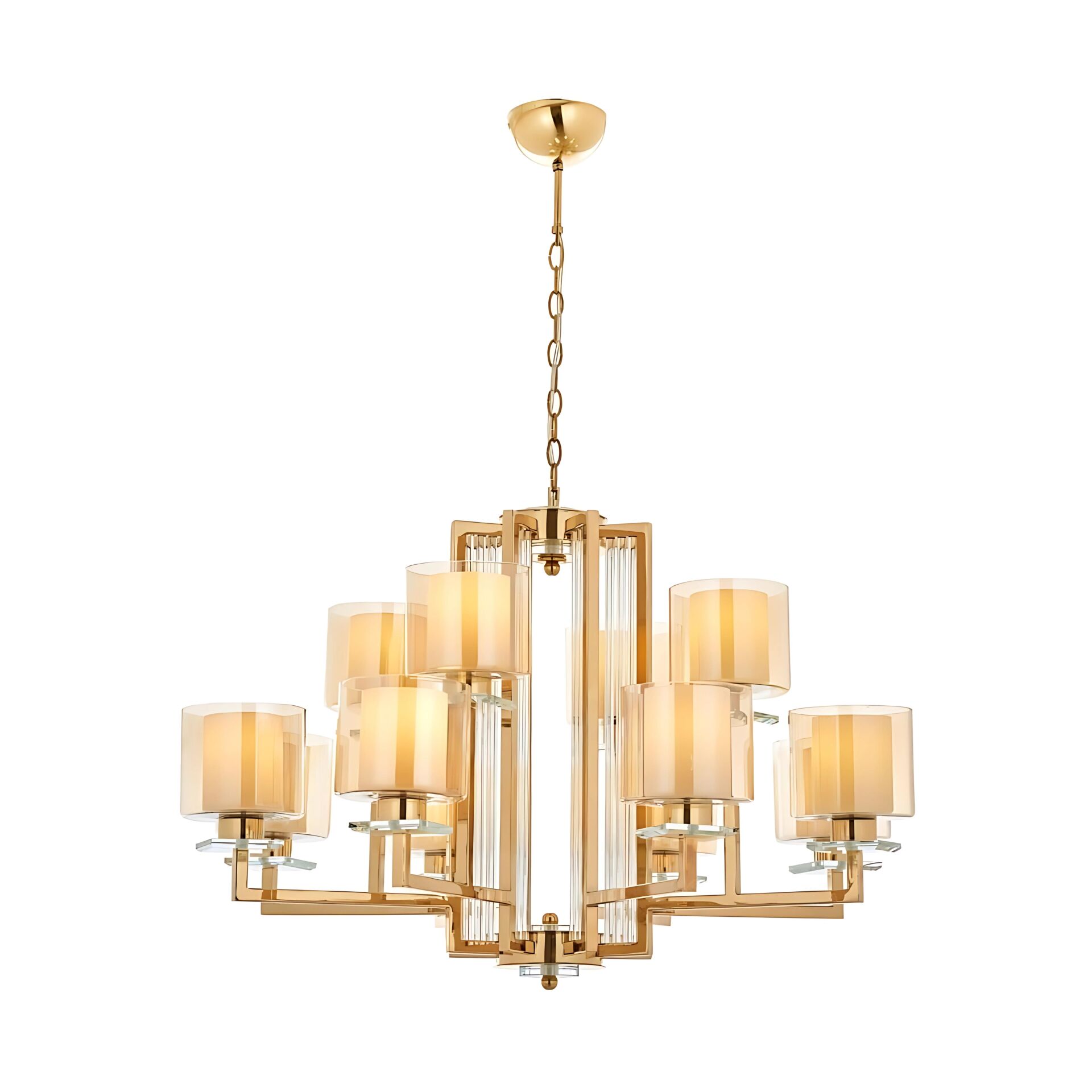 Linda 8 Kollu Gold Avize