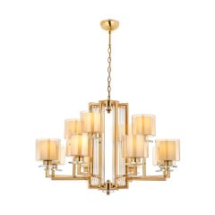 Linda 8 Kollu Gold Avize