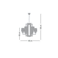 Linda 8 Kollu Gold Avize
