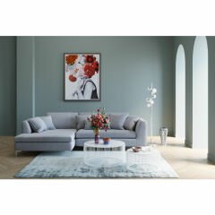 Glimmer Mavi Viskon Halı 170x240 cm