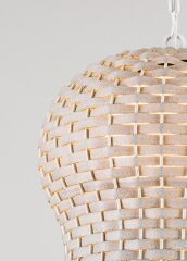 El Dokuması Rattan Sarkıt Avize - 1597