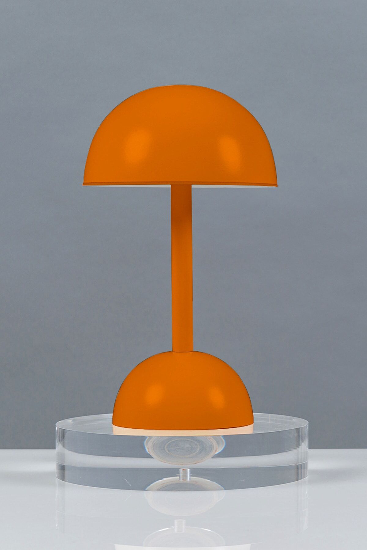 Led Turuncu Mantar Masa Lambası Şarjlı