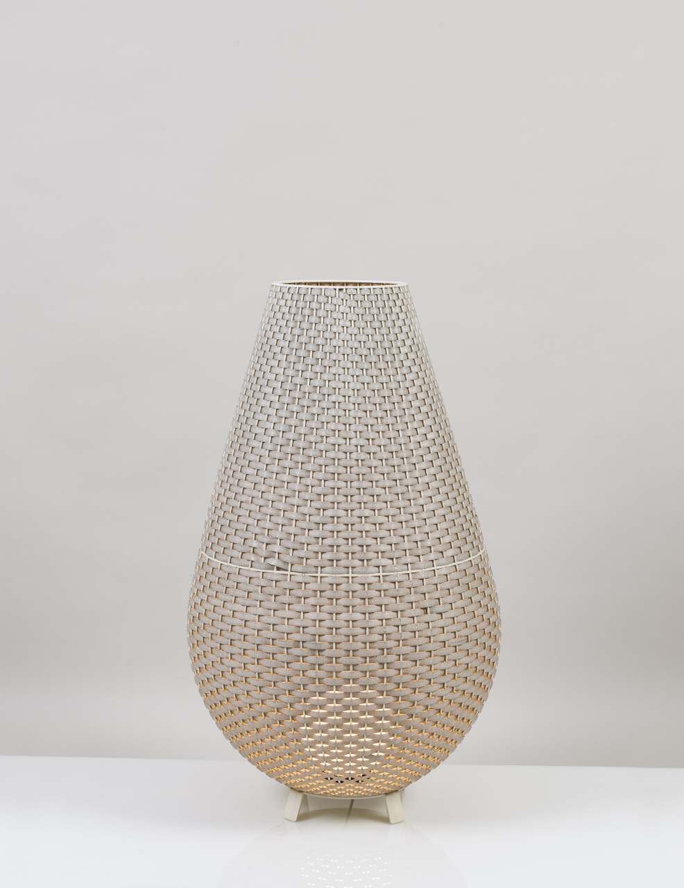 El Dokuması Rattan Yer Aydınlatması 110 cm