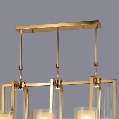 Bella 8 Kollu Gold Avize