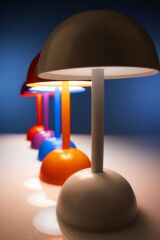 Led Kırmızı Mantar Masa Lambası Şarjlı