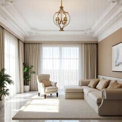 Nordi 6 Kollu Eskitme Gold Sarkıt Avize