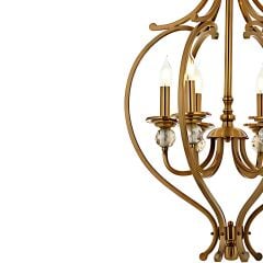 Nordi 6 Kollu Eskitme Gold Sarkıt Avize