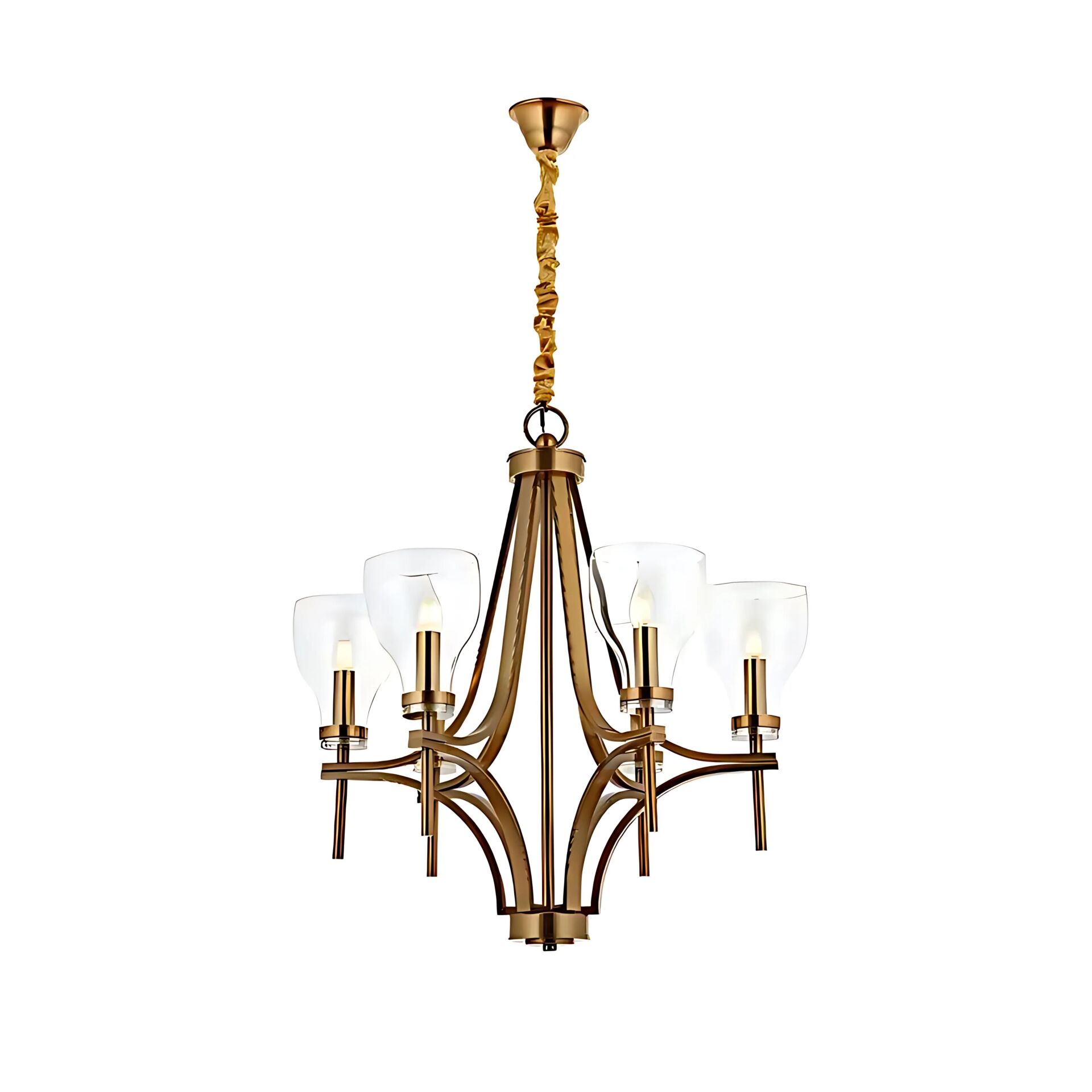 Clore 6 Kollu Eskitme Gold Avize