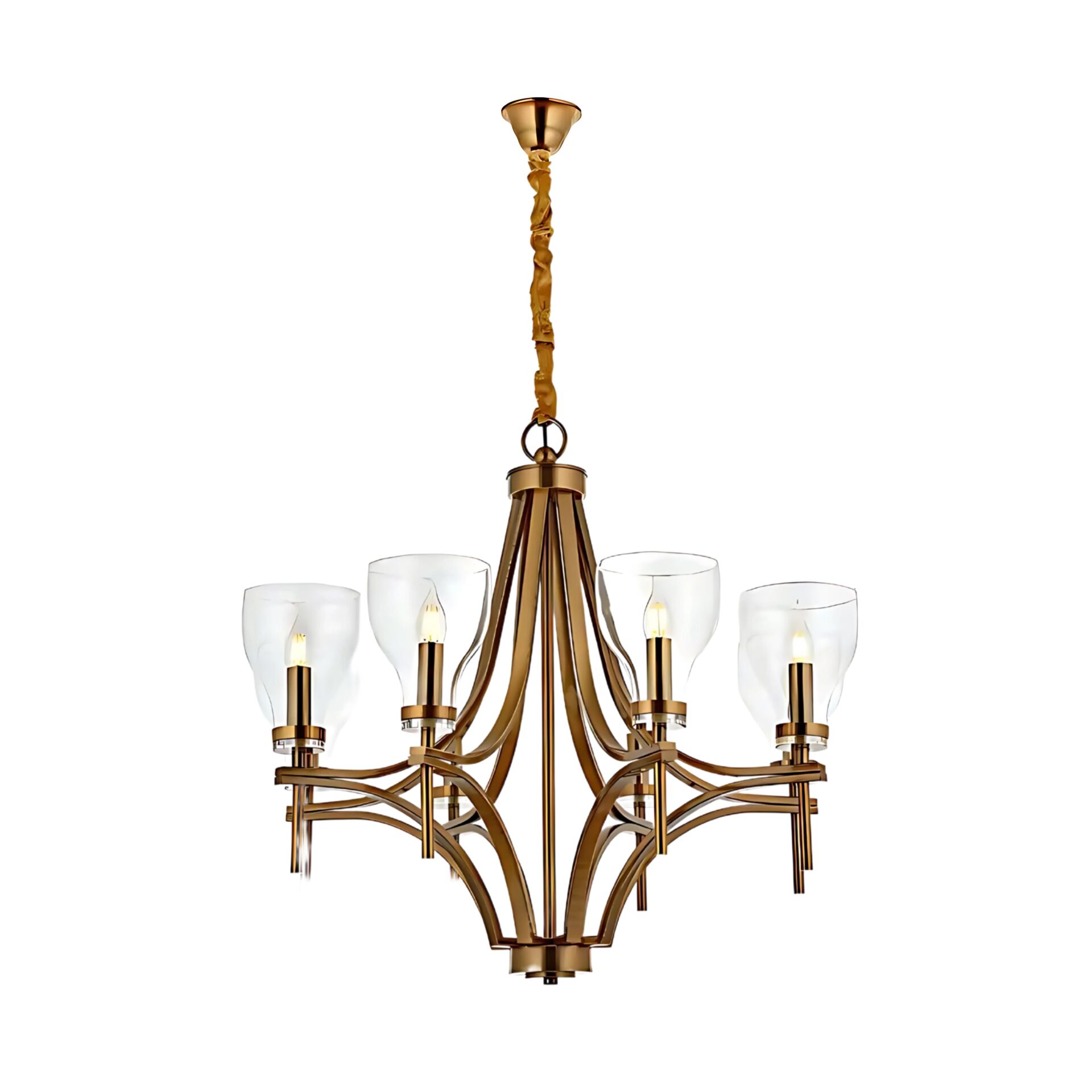 Clore 8 Kollu Eskitme Gold Avize