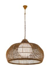 El Dokuması Rattan Sarkıt Avize - 1574