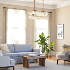 Rico Taşlı Rose Gold LED Avize