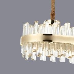 Rico Taşlı Rose Gold LED Avize