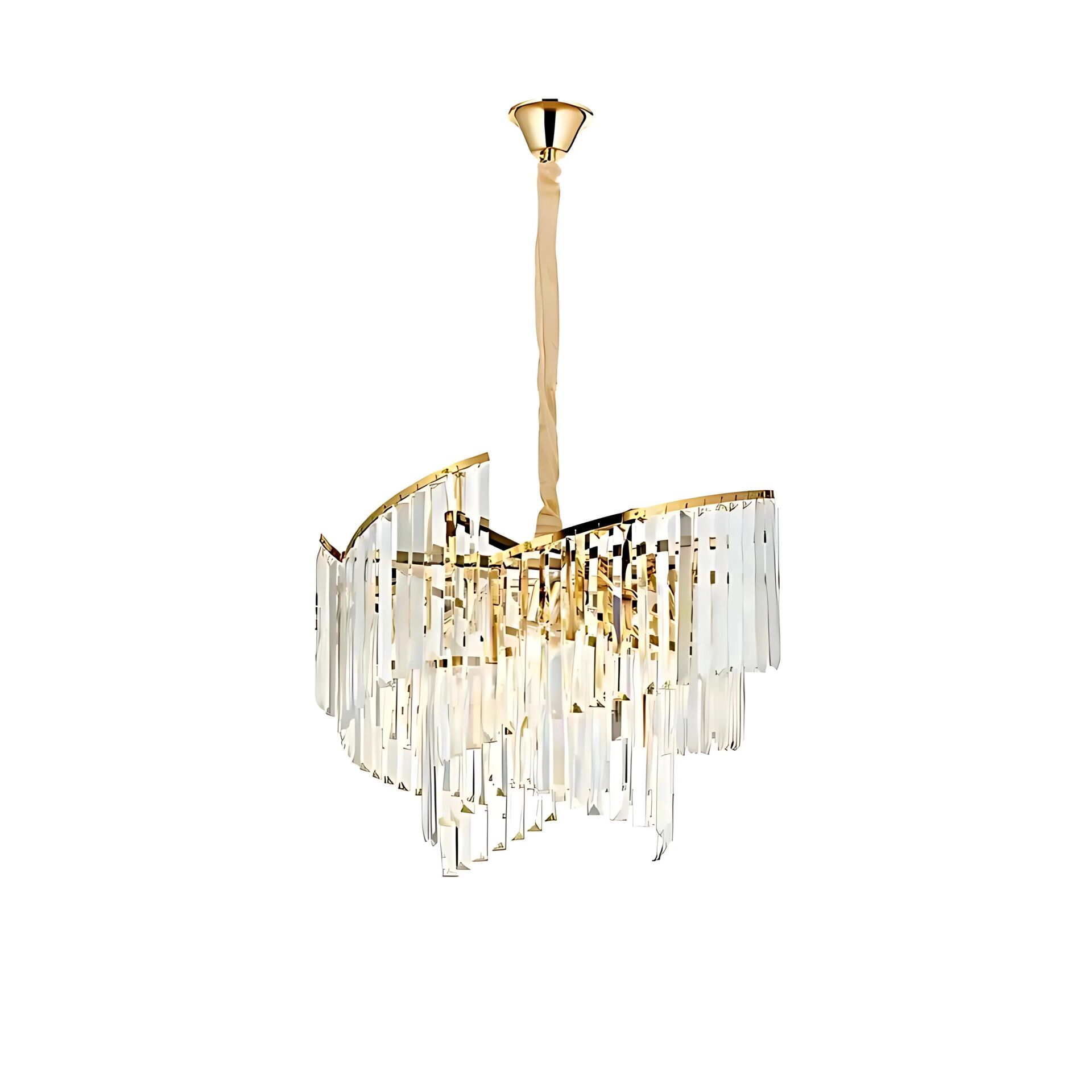 Duvan Gold Cam Sarkıt Avize