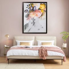 Flower Lady Pastel Çerçeveli Tablo