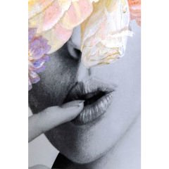 Flower Lady Pastel Çerçeveli Tablo