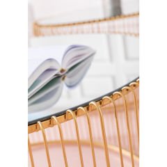 Wire Uno Brass Çelik Orta Sehpa