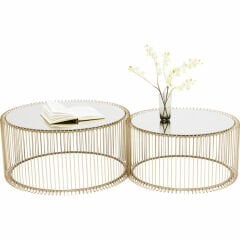 Wire Pirinç 2'li Orta Sehpa (2/Set)