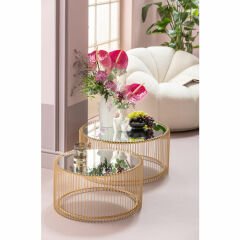 Wire Pirinç 2'li Orta Sehpa (2/Set)