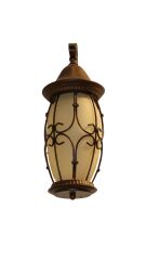 Metal Kafes Camlı Beyaz Aplik